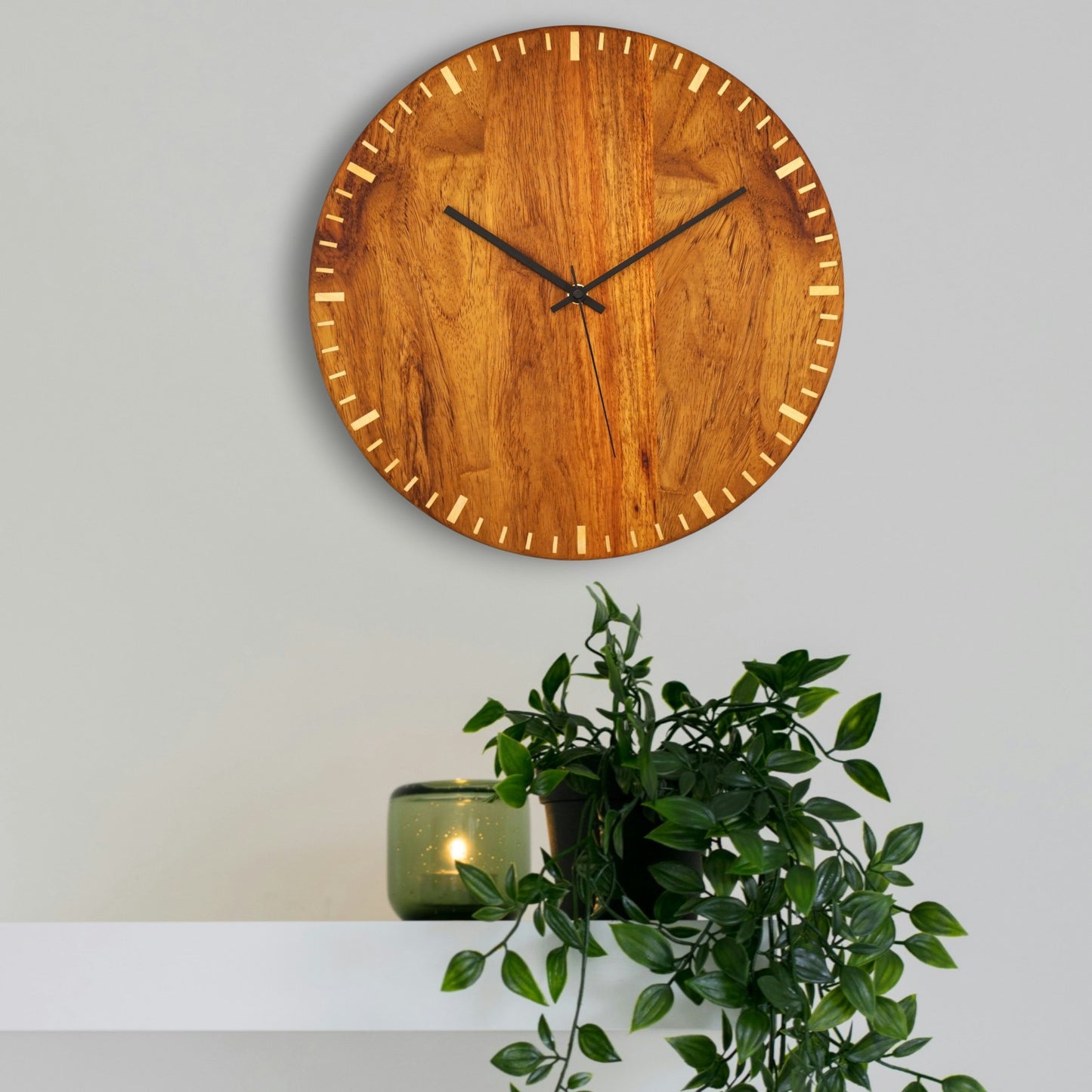 Trace – Rosewood Wall Clock with Maple Inlay