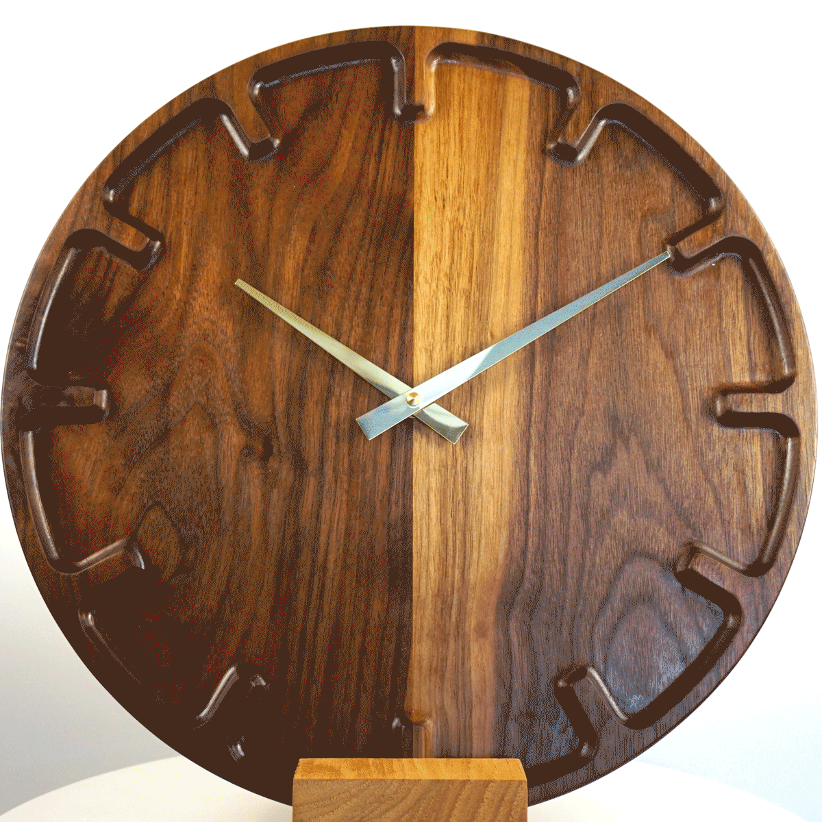 Sentinel - Sculpted Walnut Wall Clock