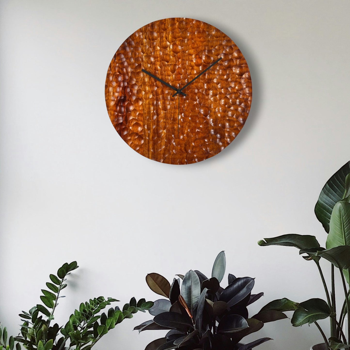 Crater – Sculpted Rosewood Wall Clock