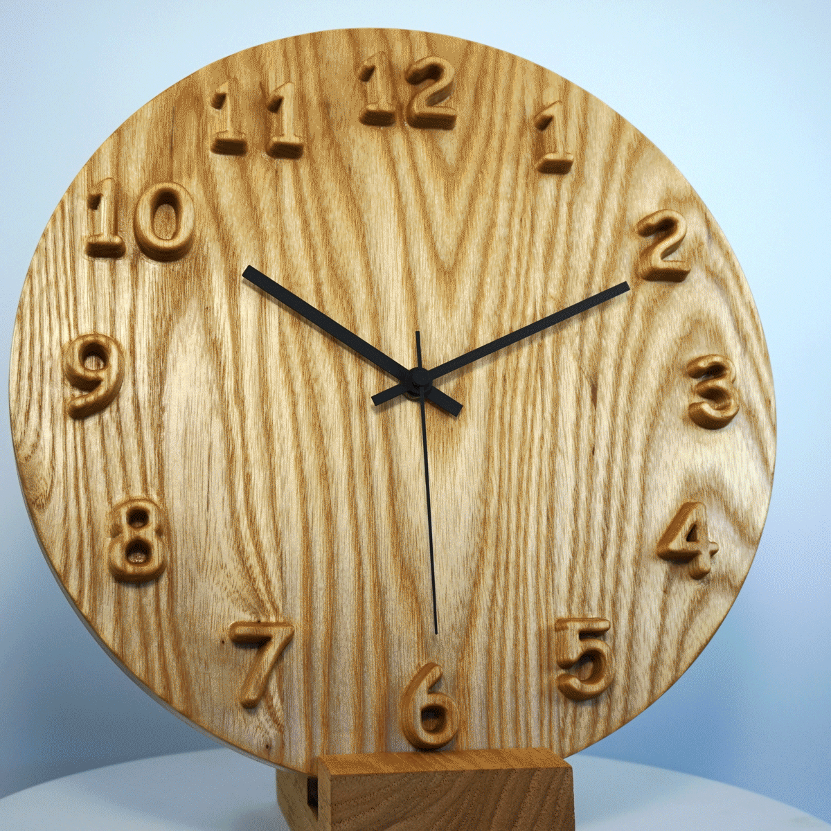 Buddy – Ash Wall Clock with Raised Numerals