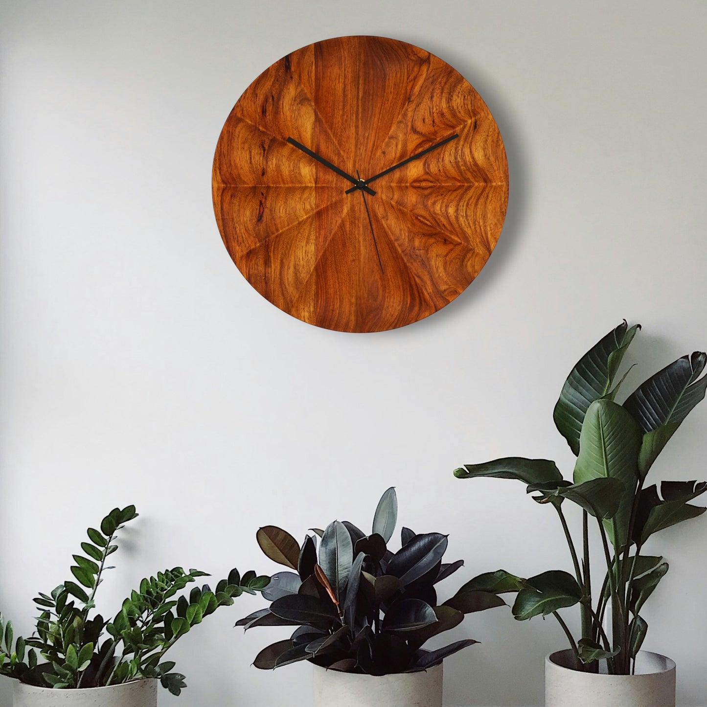 Zephyr #1 – Sculpted Rosewood Wall Clock