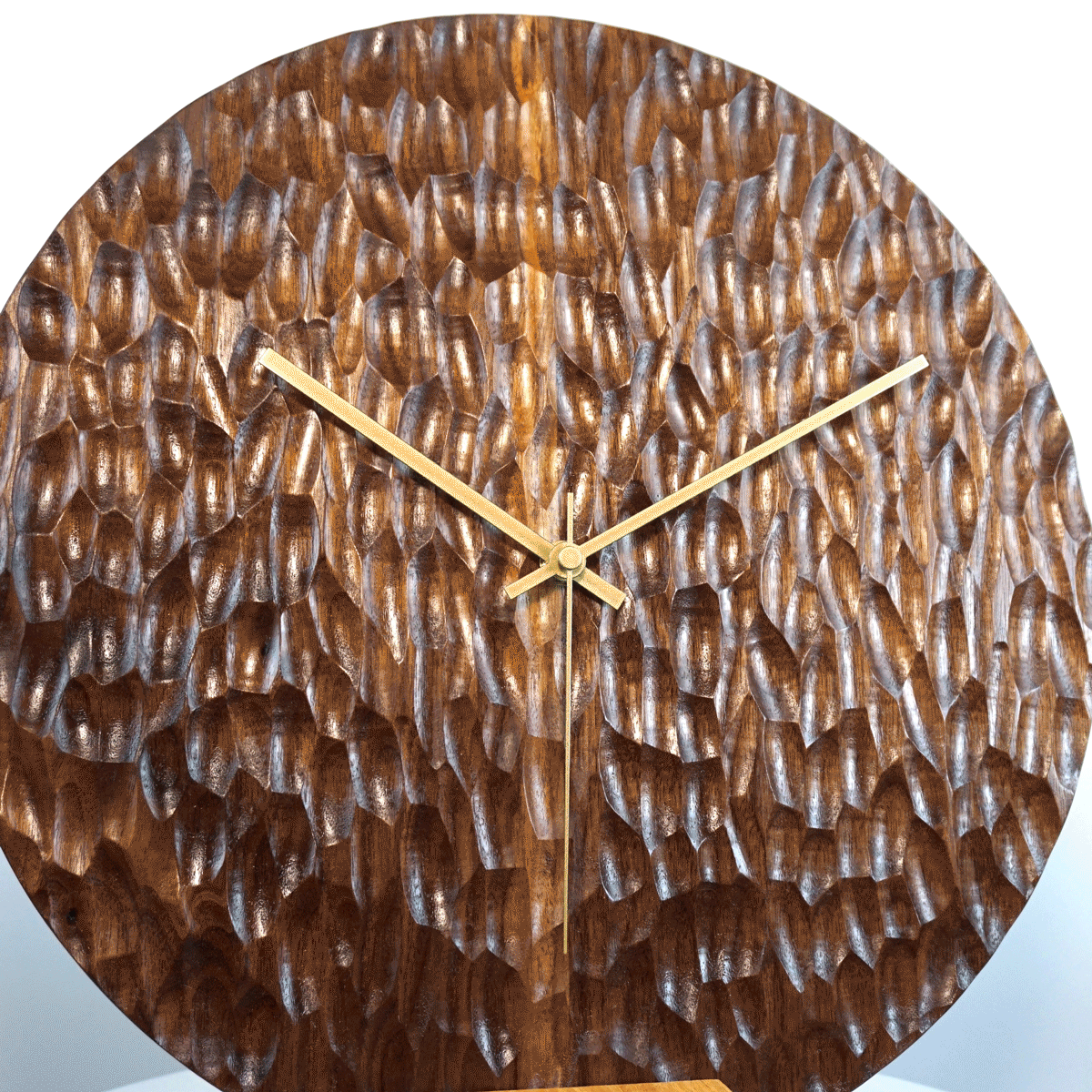 Forge – Sculpted Walnut Wall Clock
