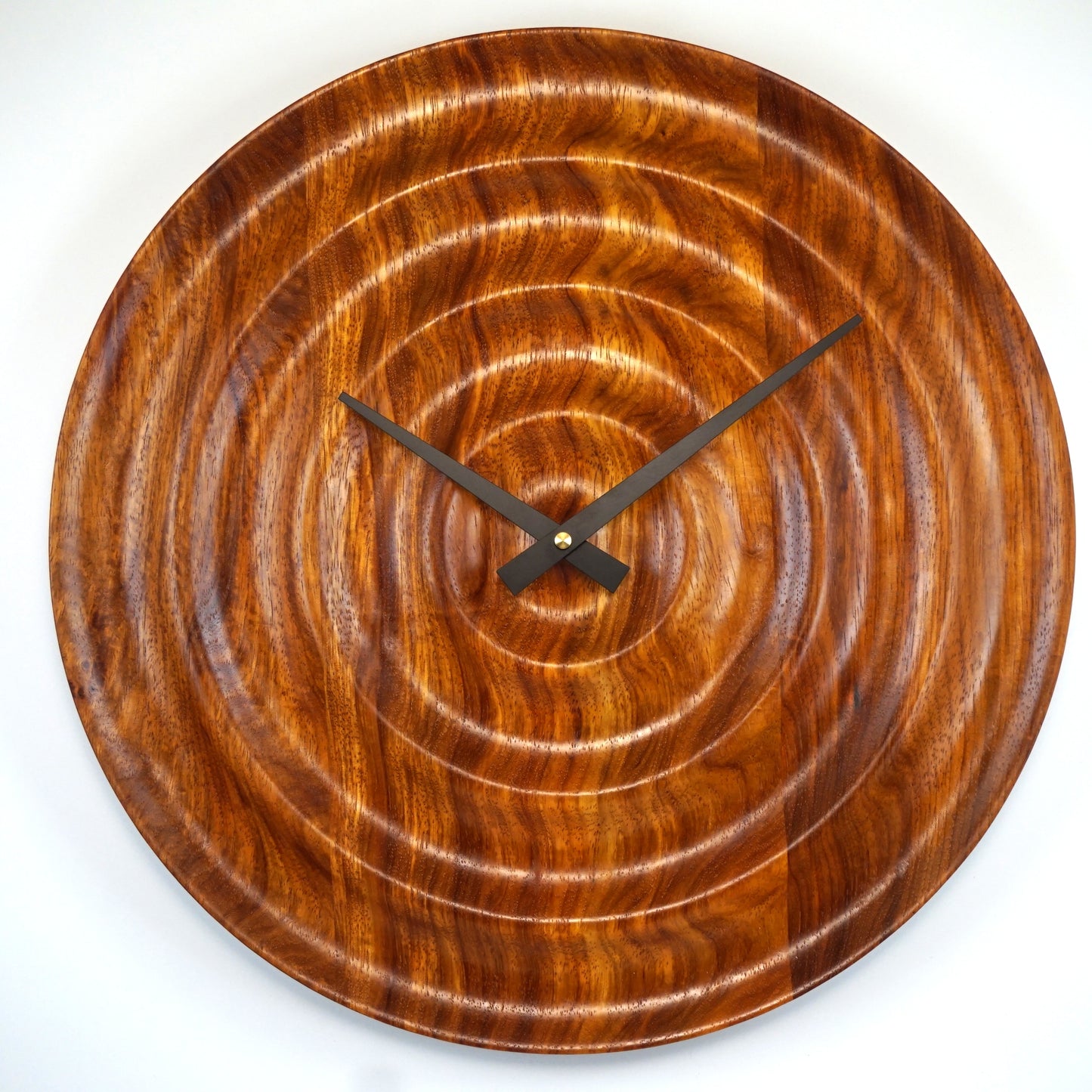 Ripple – Carved Rosewood Wall Clock