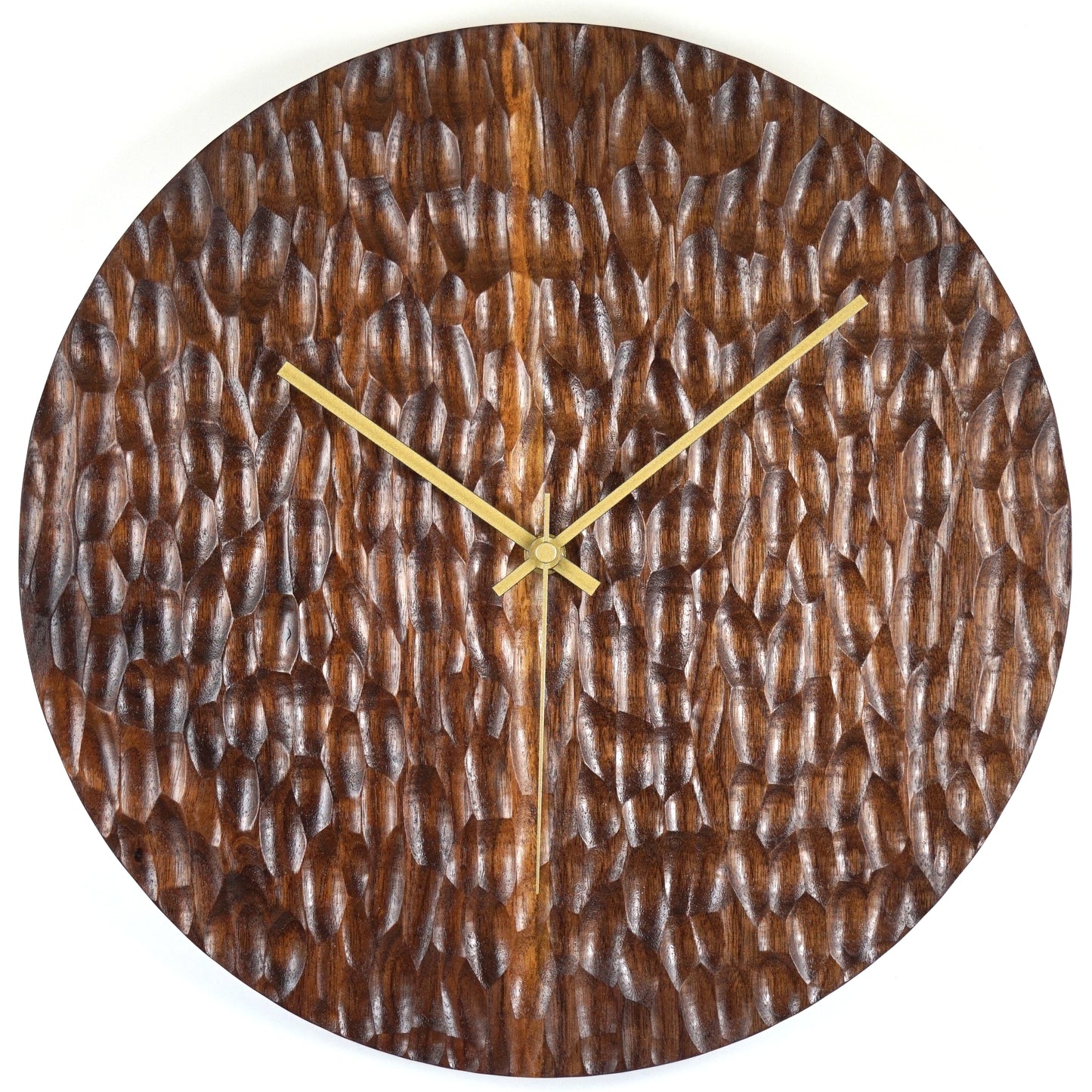 Forge – Sculpted Walnut Wall Clock
