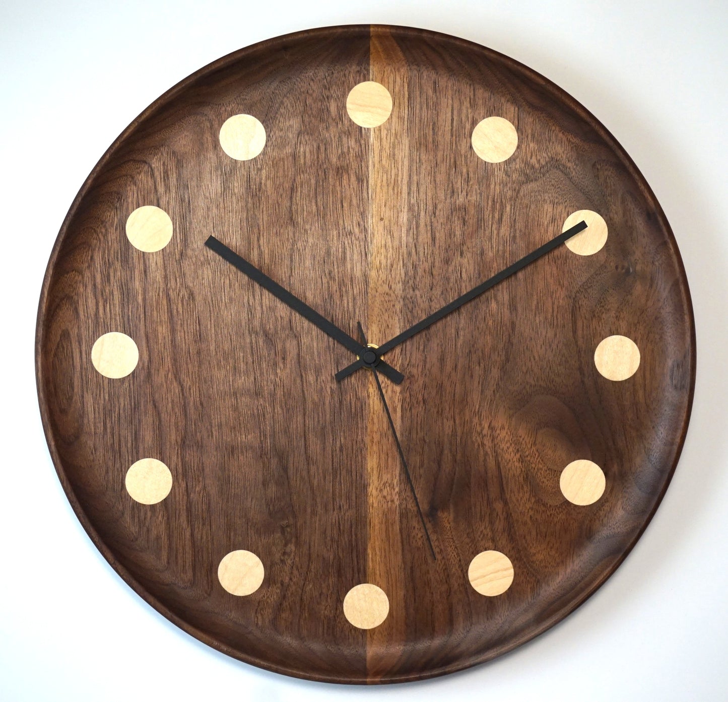 Orbit - Walnut & Maple Wall Clock
