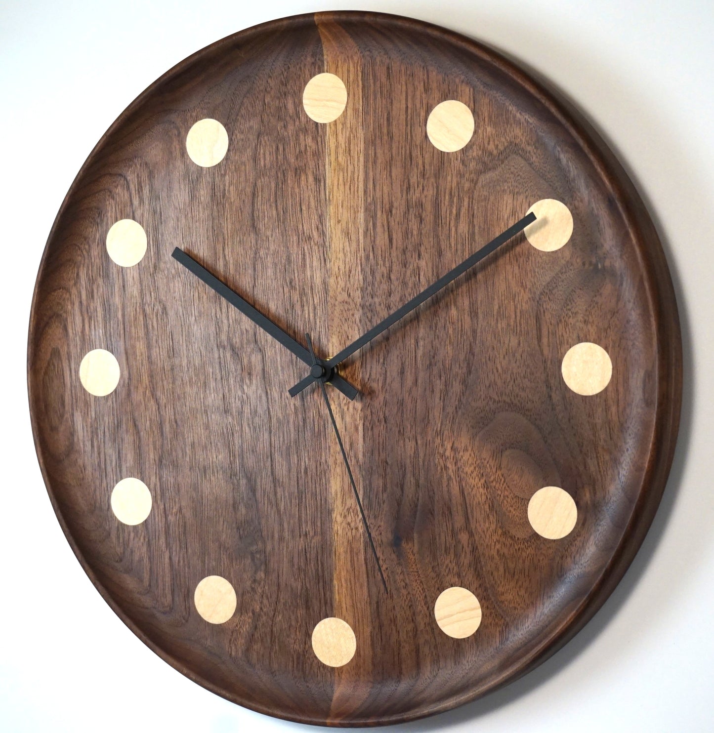 Orbit - Walnut & Maple Wall Clock