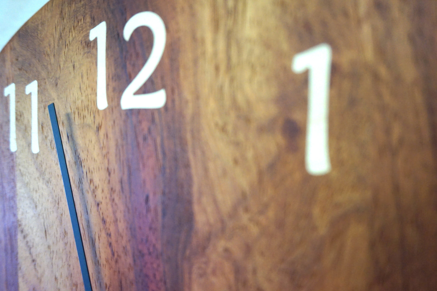 Clarity – Rosewood Wall Clock with Maple Inlaid Numerals