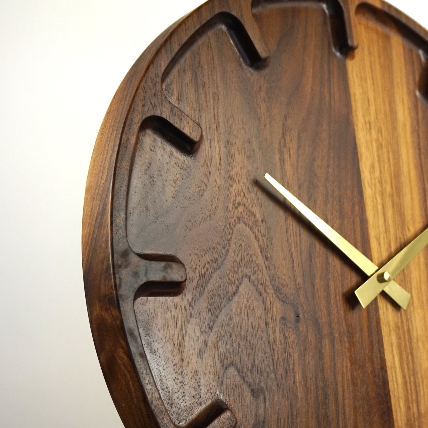 Sentinel - Sculpted Walnut Wall Clock
