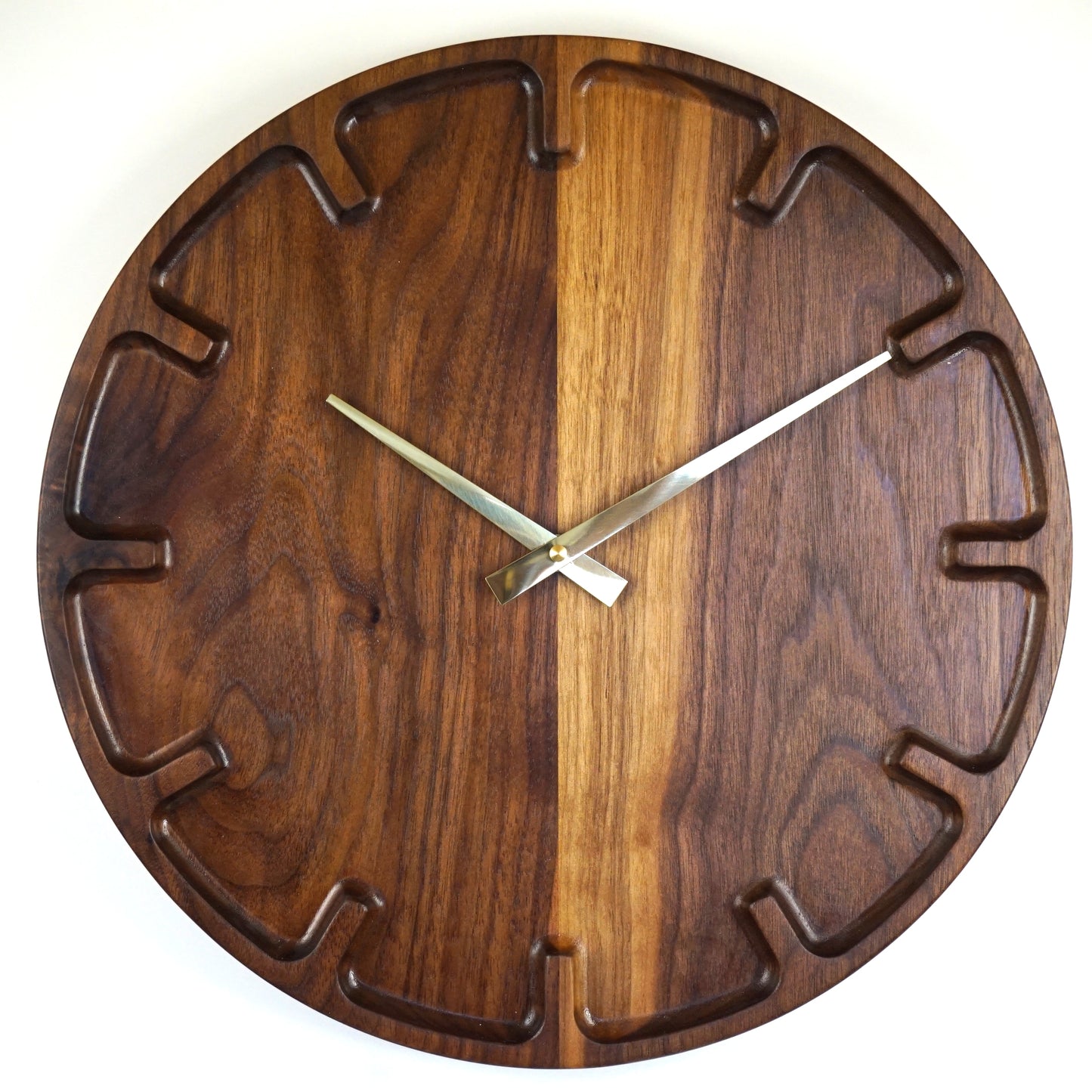 Sentinel - Sculpted Walnut Wall Clock