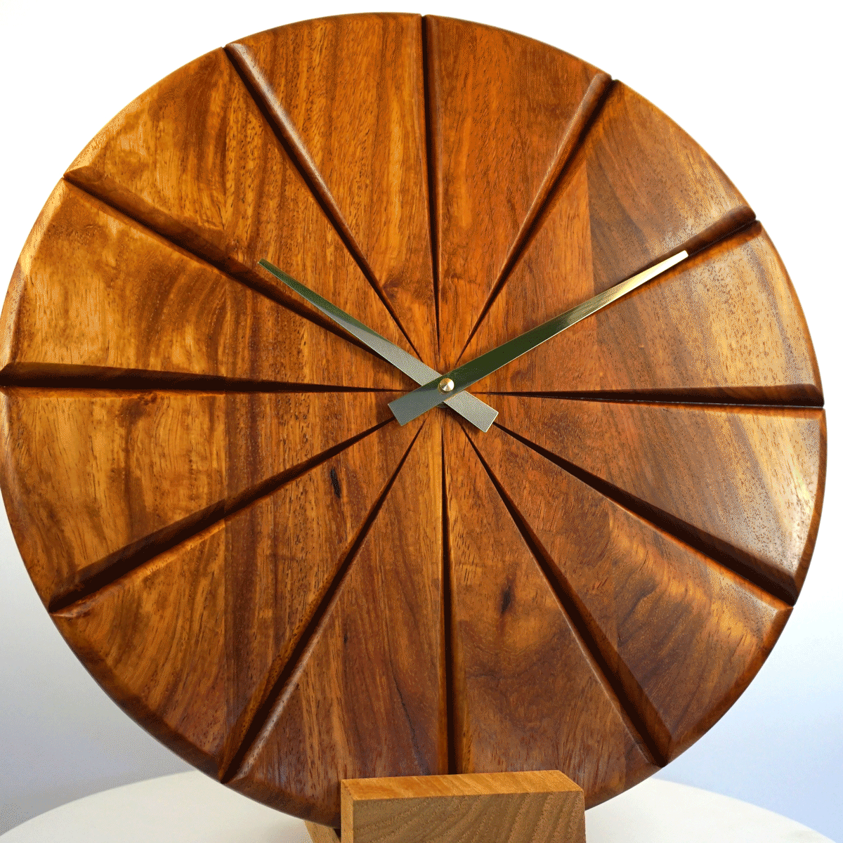 Ray – Sculpted Rosewood Wall Clock