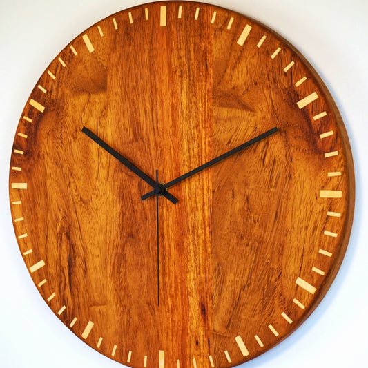 Trace – Rosewood Wall Clock with Maple Inlay