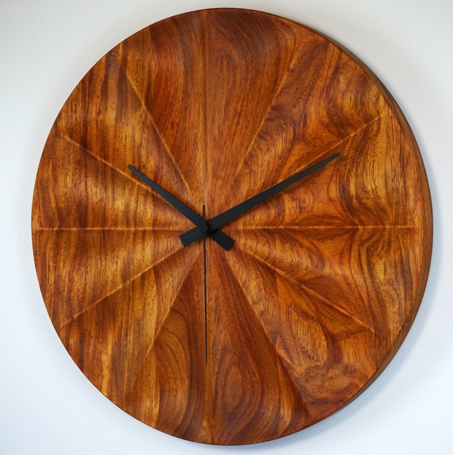 Zephyr #2 – Sculpted Rosewood Wall Clock