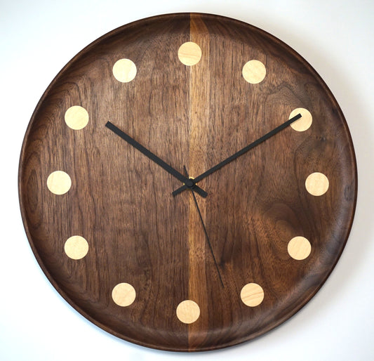 Orbit - Walnut & Maple Wall Clock