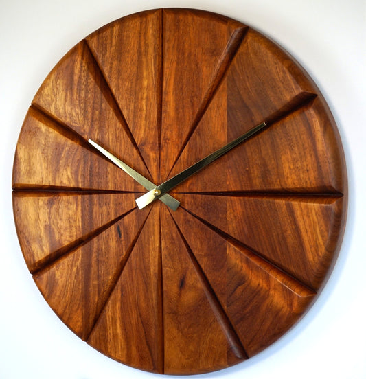 Ray – Sculpted Rosewood Wall Clock