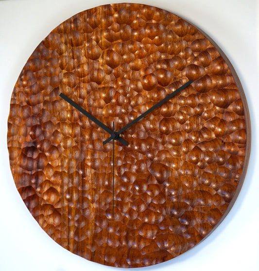 Crater – Sculpted Rosewood Wall Clock