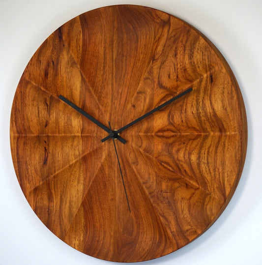 Zephyr #1 – Sculpted Rosewood Wall Clock
