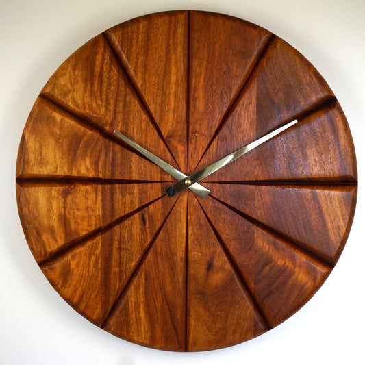 Ray – Sculpted Rosewood Wall Clock